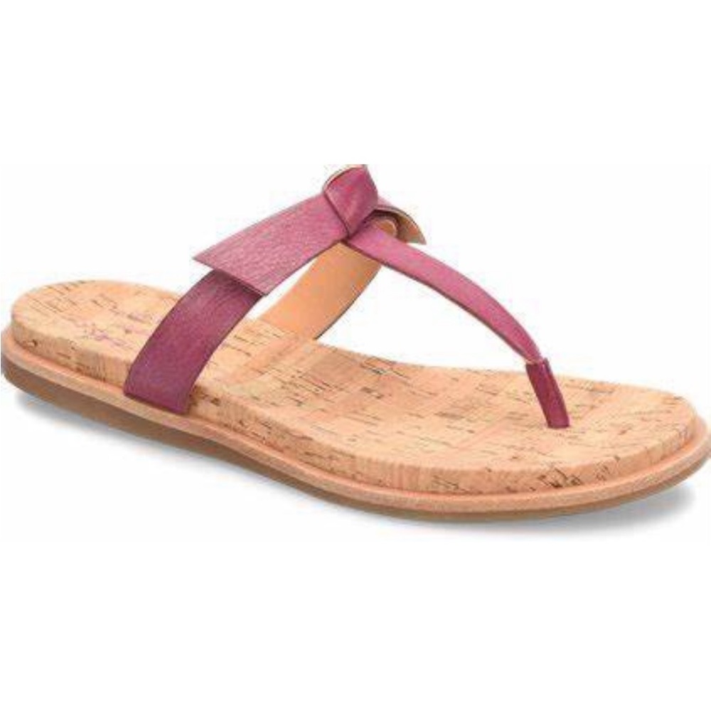 Kork-Ease Purple Leather Blake T-Strap Sandal Size 6
